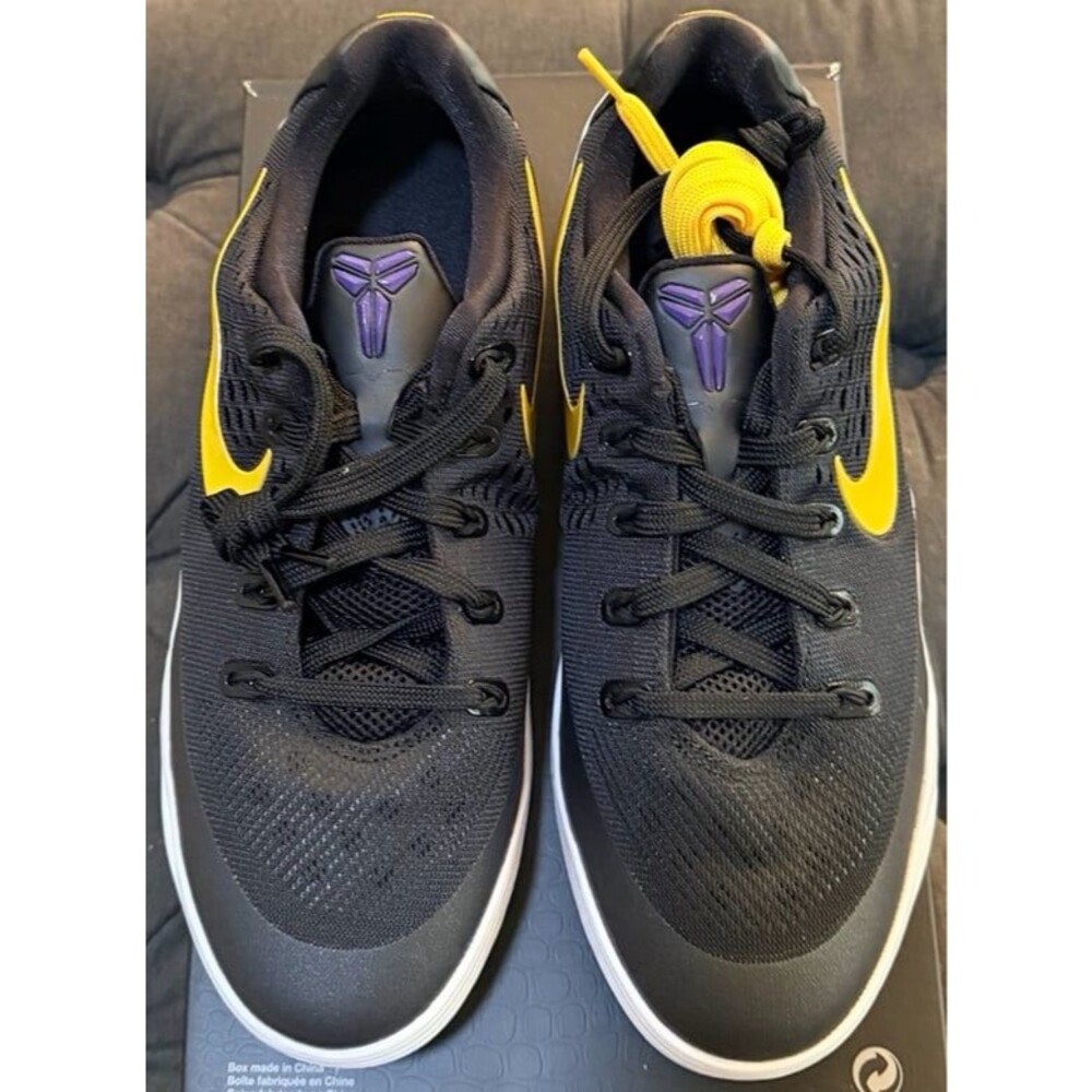 NIKE KOBE 9 LOW BLACK UNIVERSITY GOLD